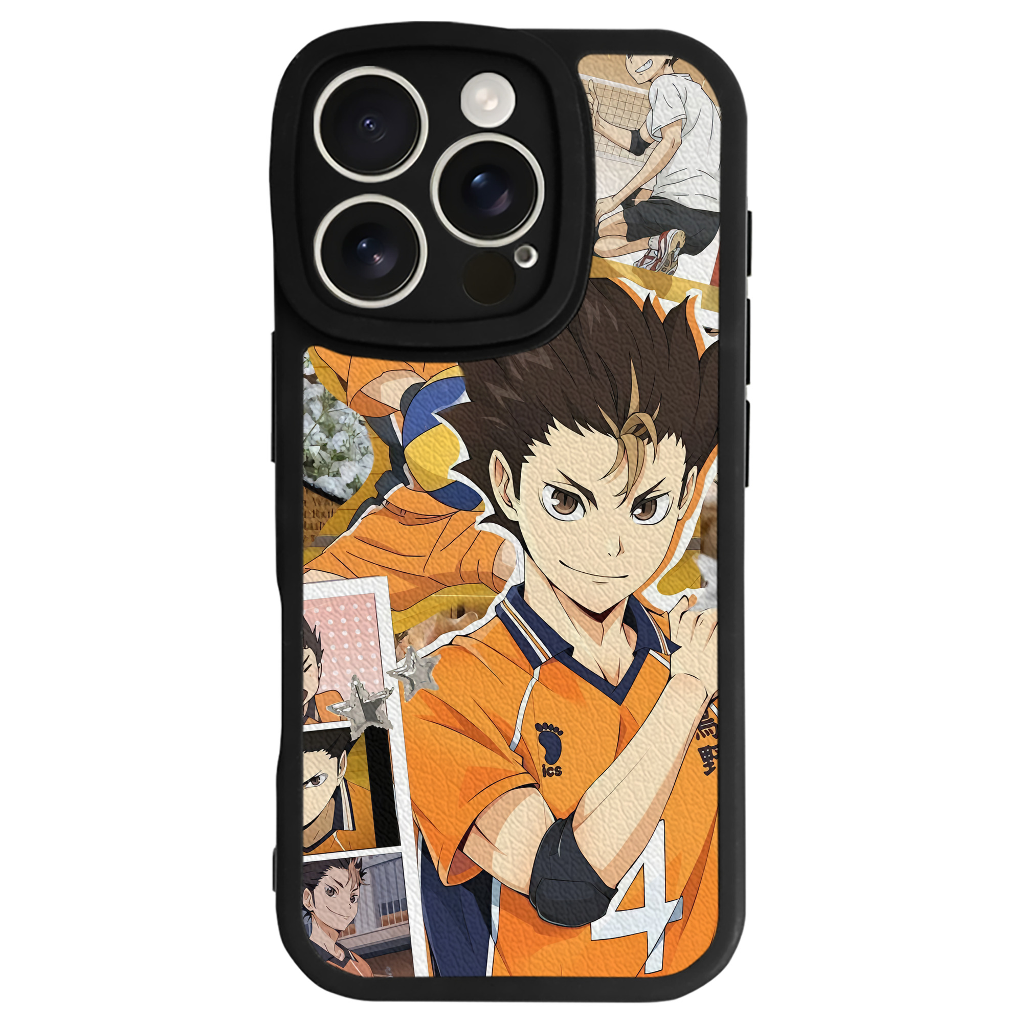 （画像用） ハイキュー!! Haikyu!! 【iPhone 16シリーズ対応】シリコンスマホケース（レザー調） 材質：シリコン